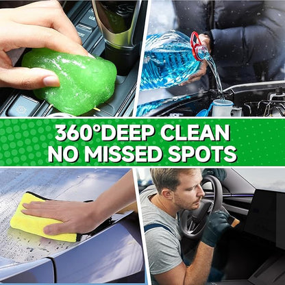 11Pcs Customized for Tesla Interior Cleaning Kit | Tesla Seat Cleaner, Tire Shine, Screen Cleaner, Oil Film Cleaner, Tire Stone Cleaning Tool | Tesla Model 3 Y X S Accessories 2025-2019
