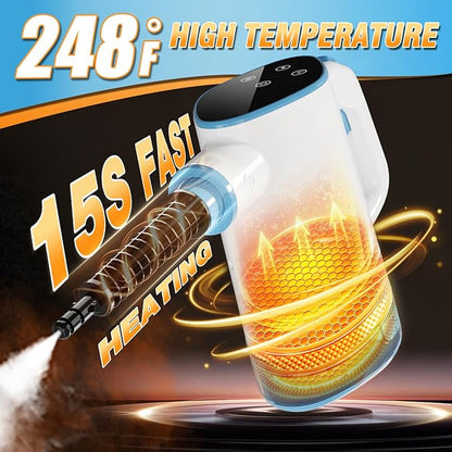 Handheld Steam Cleaner for Home, Pressurized 15s Instant Heat Steam Cleaner, 500ml Removable Water Tank & Self-Clean, Portable Multi-Surface Steamer for Cleaning, Kitchen, Bathroom, Car, Floor