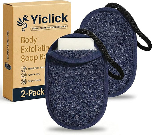 Soap Bag, Soap Saver, Bar Soap Pouch, Soap Saver Bag, Exfoliating Mesh Soap Bag for Shower, Soap Bags for Soap Bars with Wrist Strap, Soap Bar Loofah Pouch