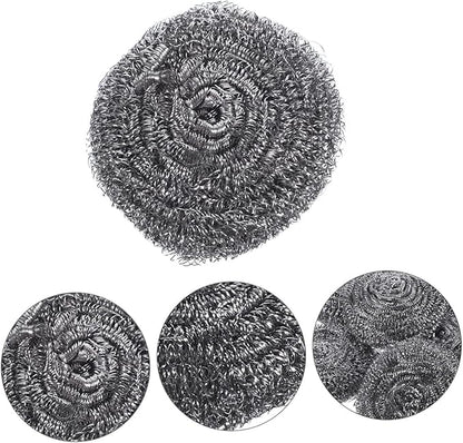 Healifty 6pcs Decontamination Cleaning Steel Wool Balls Sink Brush Pot Metal Scrubbers for Pots Pans Dishes