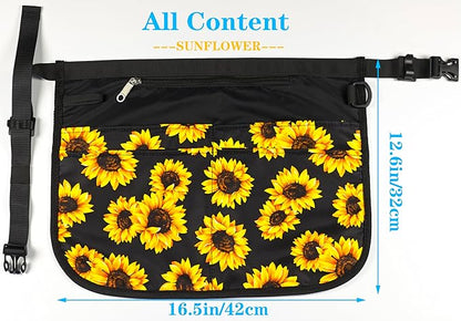 Bafelia Small Size Cleaning Caddy Apron for Women with 5 Pockets, Professional Waterproof Cleaning Supplies for Housekeepers