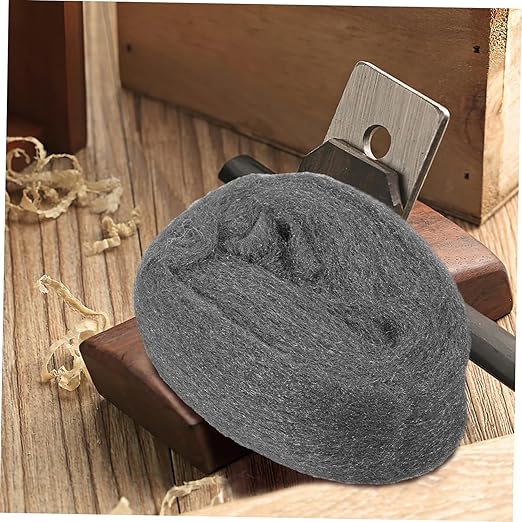 CHILDWEET 2 Rolls of #0 Steel Wool Pad Flexible Wire Mesh for Cleaning Rust Removal and Polishing Wood Metal Surfaces