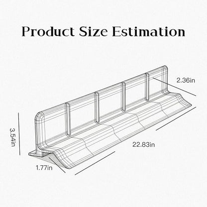 Kitchen Sink Splash Guard 23", Silicone Sink Protectors for Kitchen with High Anti-Spill Lip, Flexible Waterproof Edge Shield, Self-Draining, Easy Install & Wipe Clean, Gray