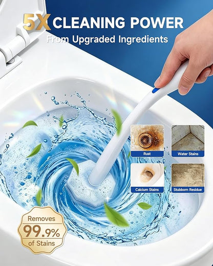20 Count Toilet Wand Refills for Clorox, 5X Cleaning Power Toilet Bowl Wand Refills & High-Density Disposable Toilet Brush Scrubber - No Falling Apart, Instant Foam for Bathroom Cleaning