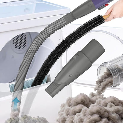 Sealegend Dryer Vent Lint Vacuum Atttachments Compatible with Shark NV360,NV350, NV351,NV352, NV353,NV500, NV501 Vacuum Cleaner Hose,Flexible Dryer Vent Cleaner Kit with Lint Remover Brush