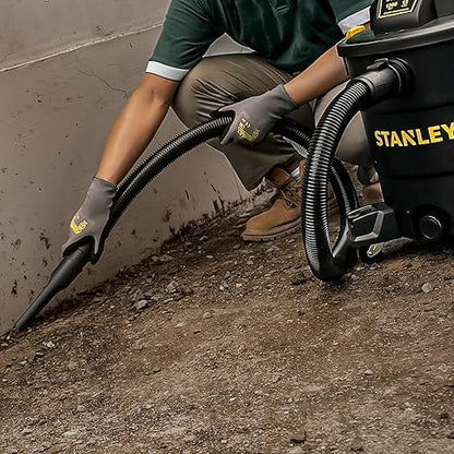 STANLEY 12 Gallon 5.5 Peak HP Wet/Dry Vacuum, 3 in 1 Shop Vacuum Blower,1-7/8"x6 Hose, Range for Garage, Carpet Clean, Workshop with Vacuum Attachments-SL18199P