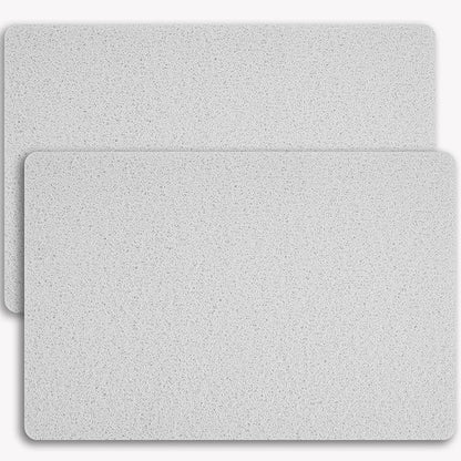 Hargiis Non-Slip Bathtub Mat, 2 Pack Anti Slip Shower Mat, Fast Drying Bathtub Mats, Foot Scrubber Mat, Anti Slip Mat for Tub, Floor, Bathroom, Kitchen, Home, Hotel (White 24"×16"+24"×16")