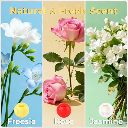 Knixmax Shoe Deodorizer Balls Strong, Odor Eliminator for Sneaker Gym Bag Closet Locker, Work Boot Drawer Freshener, Unpleasant Smell Remover Ball for Men Women Teens, 6 Packs Jasmine Freesia Rose