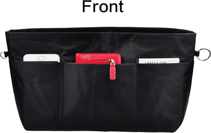 Vercord Handbag Purse Tote Pocketbook Organizer Insert Zipper Closure 11 Pockets 3 Sizes Many Colors