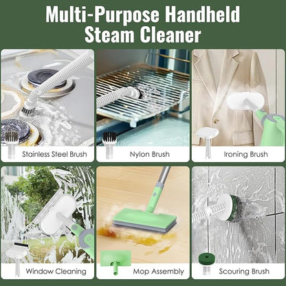 FEPPO Steam Mop & Detachable Handheld Steam Cleaner for Home and Floor Cleaning, 15s Heat-Up, 230°F Floor Steamer for Deep Cleaning with Multi-purpose Attachments Hardwood Floors, Tile,Grout,Furniture
