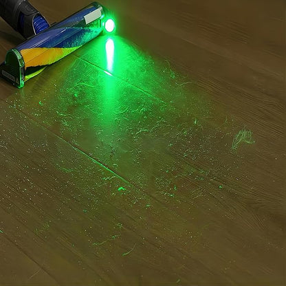 Vacuum Attachment Green Laser Light, Compatible with Dyson V8, V10, V11, V12, V15, Gen5 and All Vacuums, Deep Cleaning Supplies for Dog & Cat Owners, Reveal Hidden Dust on Hard Floor & Pet Hair(Black)