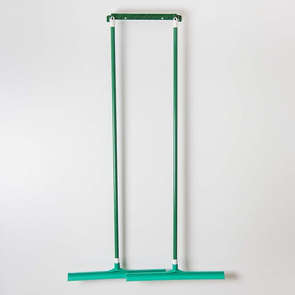 SPARTA 3656809 Plastic Floor Squeegee, Shower Squeegee, Heavy Duty Squeegee With Rubber Blade For Windows, Glass, Shower Doors, Floors, Windshields, 24", Green, (Pack of 6)