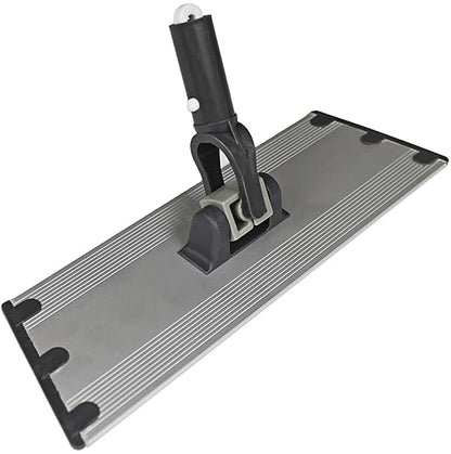 CleanAide Flat Mop Plate Frame for 10" Microfiber Pads, Commercial-Grade Aluminum with 360° Swivel, Hook and Loop Fastening, Lightweight and Durable, Gray, 10" Frame, 10 Inches