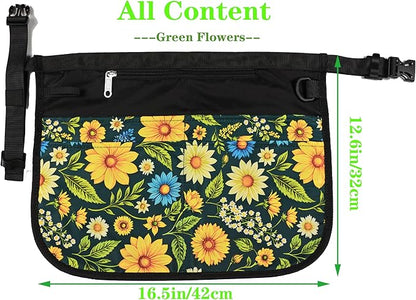 Bafelia Small Size Cleaning Caddy Apron for Women with 5 Pockets, Professional Waterproof Cleaning Supplies for Housekeepers
