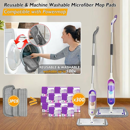 Spray Mop for Floor Cleaning: Microfiber Wet Dry Mop for Hardwood Laminate Tile Wood Vinyl, 360° Swivel Head Lightweight Flat Floor Mops with 3 Washable Reusable Pads & Refillable Bottle