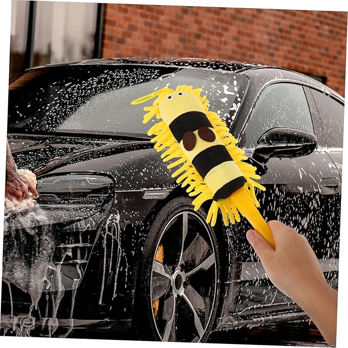 Zerodeko Animal Shape Microfiber Duster Ceiling Fan Cleaning Brush Car Wash Mop Kit Dust Removal Easy to Store Multipurpose Car Cleaning Tool