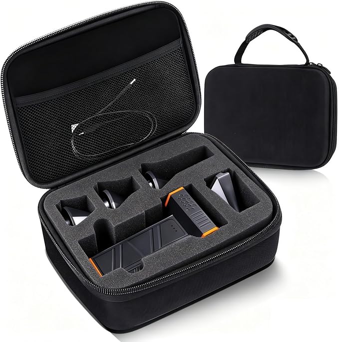 YouKnow Travel Case Compatible with WOLFBOX MF50 Compressed Air Duster - Custom Foam Organizer for Blower Tool & Accessories (Only Case) (Black)