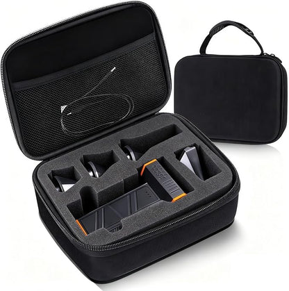 YouKnow Travel Case Compatible with WOLFBOX MF50 Compressed Air Duster - Custom Foam Organizer for Blower Tool & Accessories (Only Case) (Black)