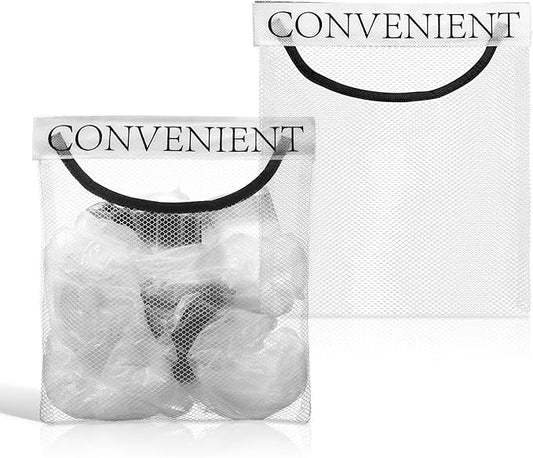 2 Pack Plastic Bag Holder, Plastic Bag Organizer Trash Bags Holder Sticky, Plastic-Bags Holders for Cabinet Garbage-Bag Dispenser Trash-Bag Organizer for Home Kitchen Grocery-Plastics Shopping Garbage