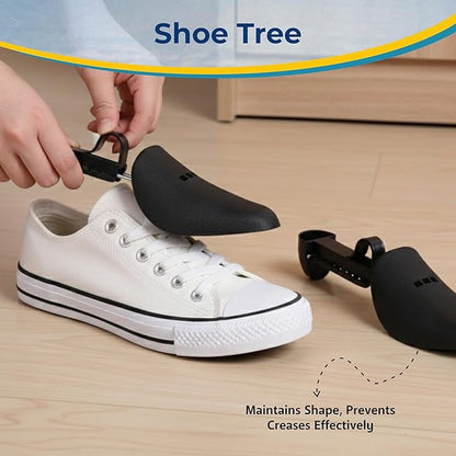Shoe Washing Machine Bag, 2 Pcs Cylindrical Laundry Shoe Bag for Washer and Dryer with Adjustable Shoe Trees, 360 Deep Cleaning Sneaker Washing Bag with Zipper, Fits All Shoe Types and Sizes, Yellow