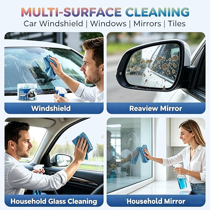 Couleurs Car Windshield Washer Tablets, Washer Fluid Tablets Glass Cleaner Concentrate Windshield Wiper Fluid Car Windshield Cleaner Automotive Glass Cleaner, 200 Pieces, 250 Pieces