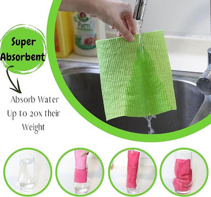 Mr. Pen Dish Cloths, 6 pcs, Reusable Paper Towels, Absorbent Kitchen Towels, Dishcloths for Kitchen, Cellulose and Cotton