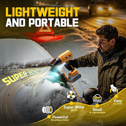 800,000 RPM Leaf Blower Compatible with Dewalt 20V: Ecarke Cordless Dust Blower, Electric Turbo Jet Blower Handheld Battery Powered with Brushless Motor for Patio Garden Lawn (Tool Only, No Battery)