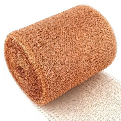 MUZIK Copper Mesh Roll, 5" x 100 ft Pure Copper Wire Mesh, Heavy Duty Rodent & Snake Proof, Rustproof, Easy Cut for Vents, Garden, Weep Holes