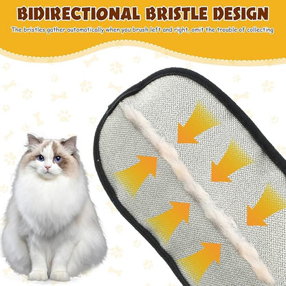 2 PCS Pet Hair Removal Glove, Electrostatic Pet Hair Remover for Cats & Dogs, Cleaning Gloves for Carpet, Couch, Furniture, Car Seat, Double-Sided, Reusable, Washable
