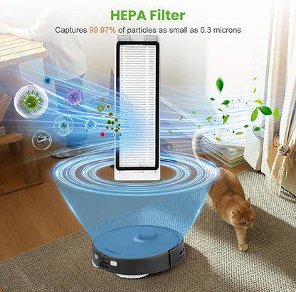 26 Pack Replacement Accessories for Roborock Q Revo【Not for Qrevo S/Pro/Plus/MaxV】Robot Vacuum Cleaner, 2 Main Brush 6 Side Brush 4 HEPA Filter 6 Mop Pads 6 Dust Bags 1 Cleaning Brush 1 Screwdriver