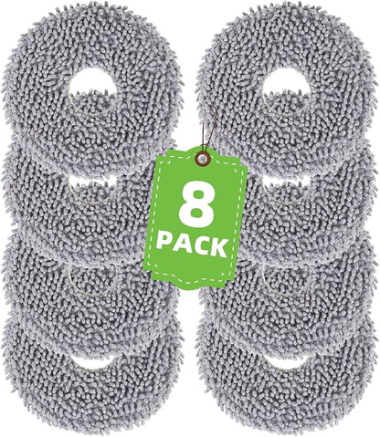 VIEWALL 8 Pack Mop Pad for iRobot Roomba Plus 405 G181/G185 Combo, Plus 505/507 Combo, Plus 4020 Combo Robot Vacuum Cleaner, Microfiber Washable Mop Cloths Replacement Parts Accessories