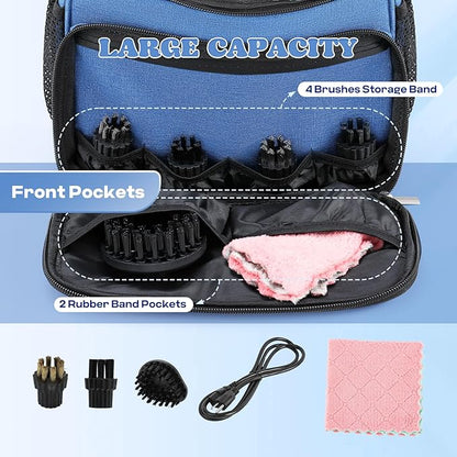 Moongiantgo Steam Cleaner Carry Bag, Protective Organizer Case with Adjustable Compartments & Extra Pockets for Handheld Steamer Accessories (Storage Bag Only, Machine Not Included)