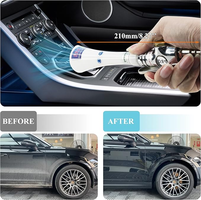 GOCCIDA Tornado mini,Car Cleaning Gun Trumpet Head High Pressure Dryer Blow Gun,Car Cleaning Air Gun Kit,Vortex Air Cleaning Tool for Quickly Blasts Dirt