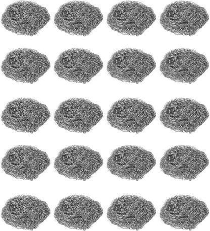 30PCS Stainless Steel Scrubbers, Cleaning Ball Scouring Pads for Kitchen Cookware, Heavy Duty Steel Wire Cleaning Balls for Pots Pans Dishes Tiles Ovens Sinks, Durable Rustproof Ki