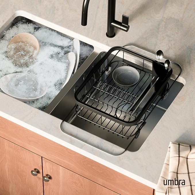 Umbra SINKIN Multi-USE Dish Rack Black