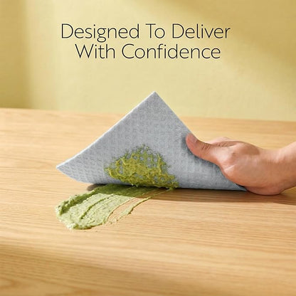 Restaurantware Swedish Dishcloths Pack of 200 Cellulose Reusable Absorbent Gray Kitchen Towels, Washable Quick-Dry Dish Towels, Sustainable Gray Cleaning Cloths Super-Absorbent Biodegradable Odorless