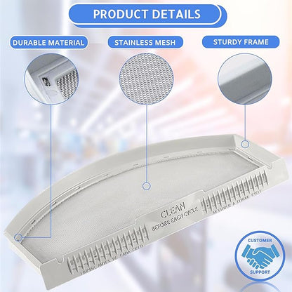 Compatible Lint Filter for GE GTD33GASK0WW, GTD33EASK0WW, GTX33GASK0WW, GTX33EASK0WW Dryer Models