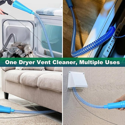 Sealegend 2 Pieces Dryer Vent Cleaner Kit Dryer Lint Vacuum Attachment, Dryer Vent Cleaning Lint Remover 2 Hoses Tools for Home Improvement