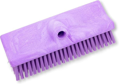 SPARTA 40423EC68 Plastic Floor Scrub Brush, Wall Brush, Equipment Brush With Nonabsorbent Bristles For Industrial Kitchens, Hospitals, Commercial Cleaning, 10 Inches, Purple