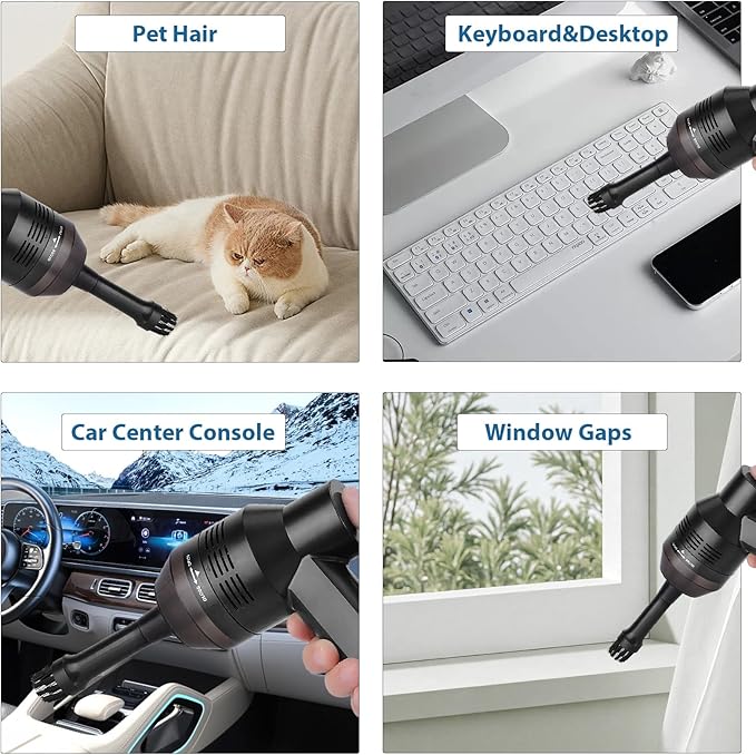 Portable Mini Handheld USB Keyboard Vacuum Cleaner Keyboard Cleaner Kit for Laptop Desktop PC, Cordless Mini Computer Vacuum, Cleaning Dust, Hairs, Crumbs, Scraps, Ash for Laptop, Computer (#01)