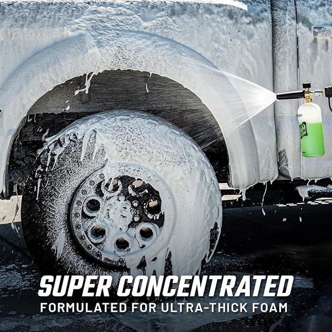 Slick Products Off-Road Wash (64 oz.) + Pressure Washer Foam Cannon Bundle – Super Concentrated ATV, UTV, Dirt Bike, Jeep & Truck Wash Foam Shampoo for Heavy Mud and Dirt