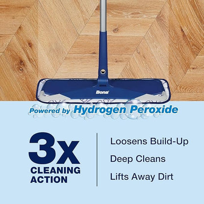 Bona PowerPlus Hardwood Floor Deep Cleaner Spray - 32 fl oz - Refillable - Oxygenated Formula and Residue-Free Floor Cleaning Solution - for Wood Floors