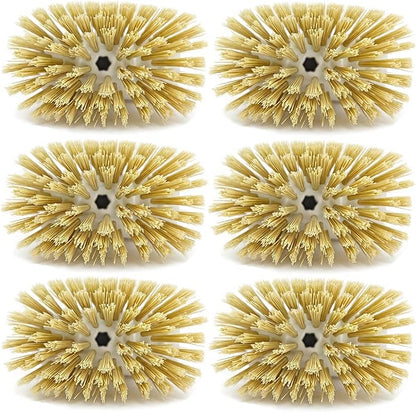 Dish Brush Refill Head for OXO Soap Dispensing Dish Brush, 6 Pack Dishwashing Brush Head Replacement, Khaki