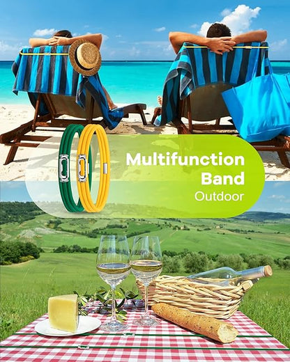 Large Rubber Bands for Trash Can Fits up 40-96 Gallon Extra Large Trash Can Rubber Bands Garbage Can Bands Outdoor Trash Bag Holder Multifunction Bands Buckles of common metal for Picnic Camping Party