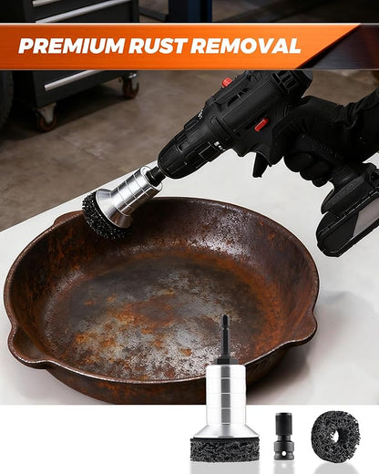 Wheel Brake Hub Cleaning Disc,Cleaner Resurfacing Tool Metel Hub Drill Brush Attachments for Rust Remover Wheel Bolt Stud Cleaner Fits Power Drill or 1/2" Impact Driven Wrenches for Brake Rotors Hubs
