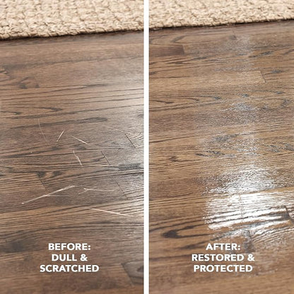 Weiman Wood Floor Polish and Restorer 32 Oz 3PC Bundle - High-Traffic Hardwood Floor, Natural Shine, Removes Scratches, Leaves Protective Layer