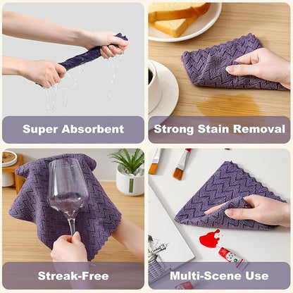 80 Pack Microfiber Cleaning Cloth Roll Reusable Paper Towels 12"x12" Tear Away Cloth,Absorbent Dish Rags for House Kitchen,Wash Cloths,Lint Free Rags for Window Cars Cleaning Supplies