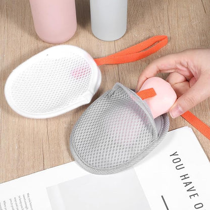 4Pcs Mesh Soap Bags for Bars, Mesh Exfoliating Body Scrubber Hangable Bar Soap Pouch, Soaps Pouch with Drawstring Closure, Foam Net Soaps Saver Bag for Body Wash Shower Face Clean 4.9 * 4.13 in