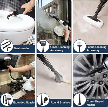 Handheld Steam Cleaner, Multifunctional High-Temperature Steam Cleaner, Portable Steam Cleaner Ideal for Cleaning Range Hoods, Microwaves, Tiles, Curtains, Sofas, Countertops, and Car Interiors.