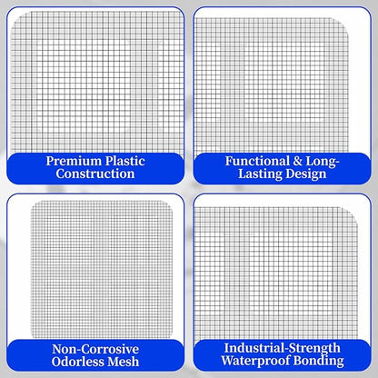 100 Pack Disposable Shower Drain Hair Catcher - 4x4 Inch Bath Tub Drain Hair Catcher Mesh Stickers, Hairs Catchers Shower Drain Cover for Bathroom Tub Kitchen Sink Showers Drains Cover Hairs Stopper